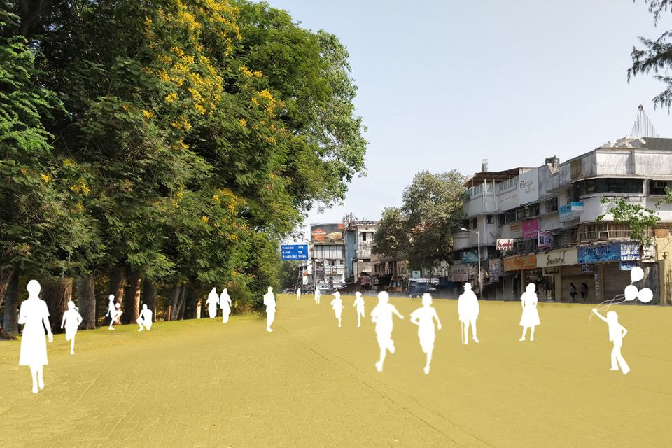 The park edge, proposed