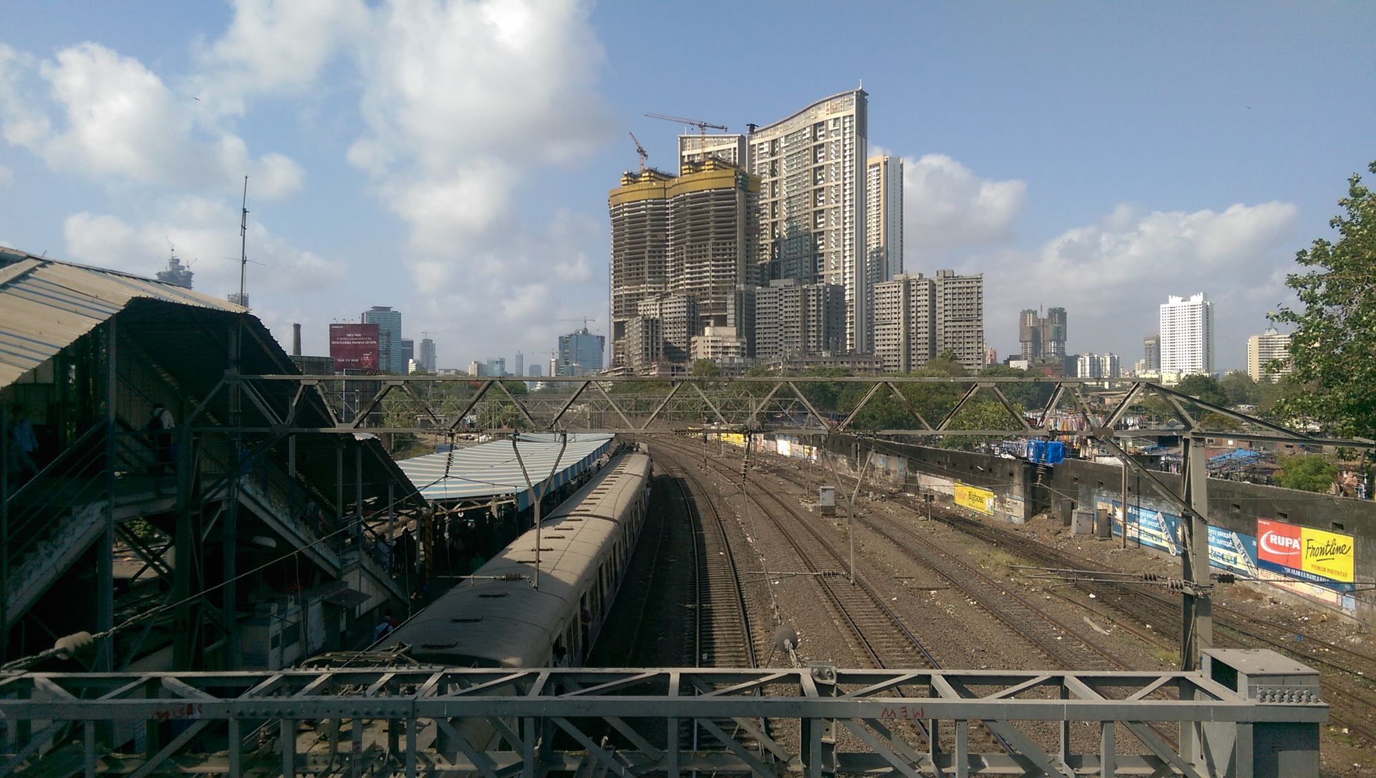 The railway lines at Mahalaxmi Station, today